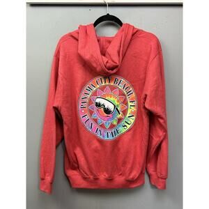Panama City Unisex Medium Full Zip Hoodie Jacket Graphic‎ Coral Sun Beach Travel